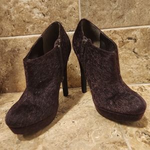 NWT Just Fabulous Brown Leopard Print Wilhelmina Heels Booties. Size 6.5